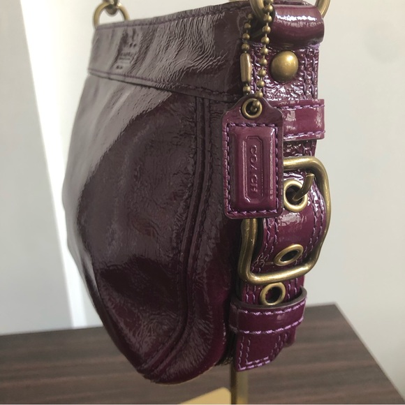 Purple Cranberry Coach Patent Leather Mini Bag - Picture 6 of 16
